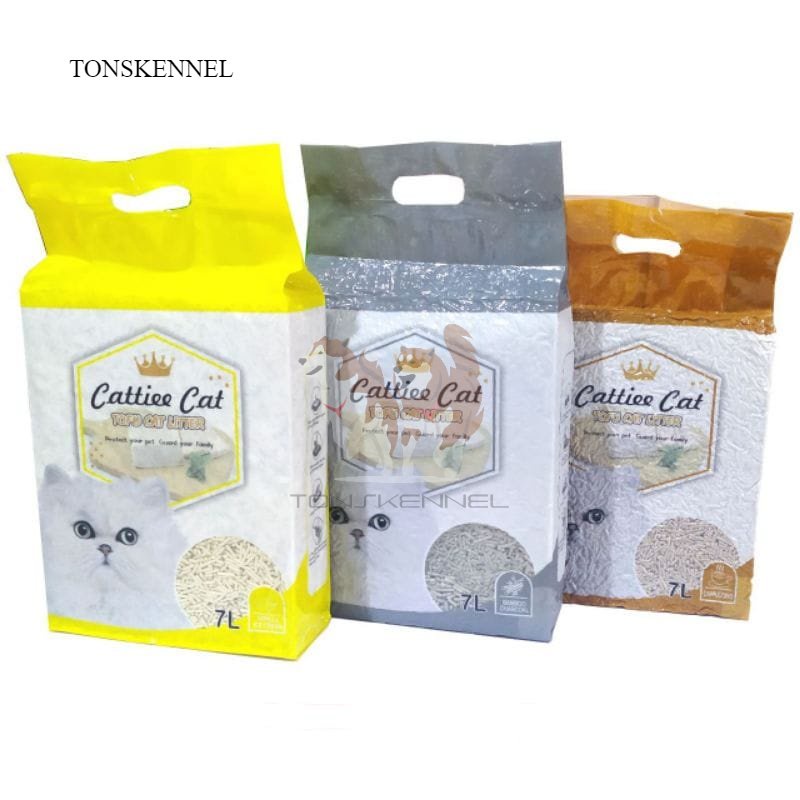 Pasir Tofu Cattie Cat Cat Litter 7 Liter Pasir tofu Kucing Gumpal Bentonite SOYA Clump 7LT 7L 7Liter Anti Debu no kit cat lifecat life cat cattie catie catiee animal and co animal&amp;co