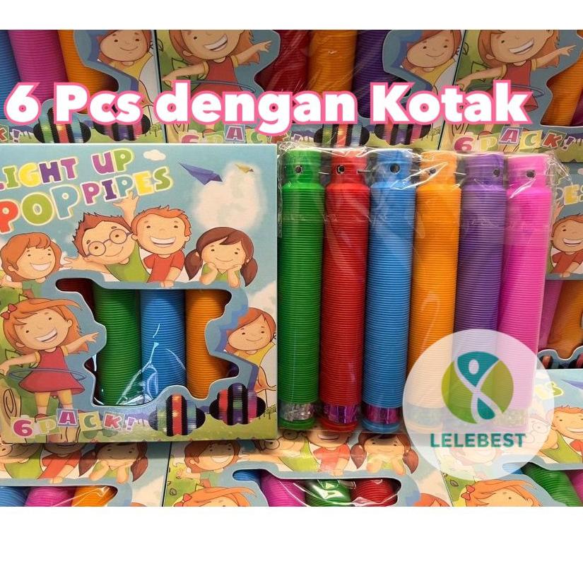 Diskon Dasyat Mainan Viral CEV Light Up Pop Tubes Pop Pipes Mainan Lampu Stick Pipa Selang Fidget Toy