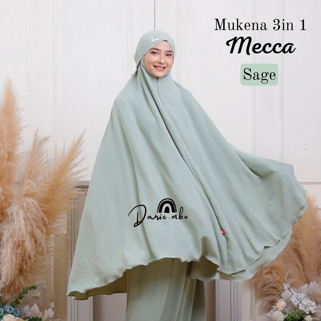 Mukena Dewasa 3in1 Crinkel Premium Mecca Series Traveling Mewah Jumbo