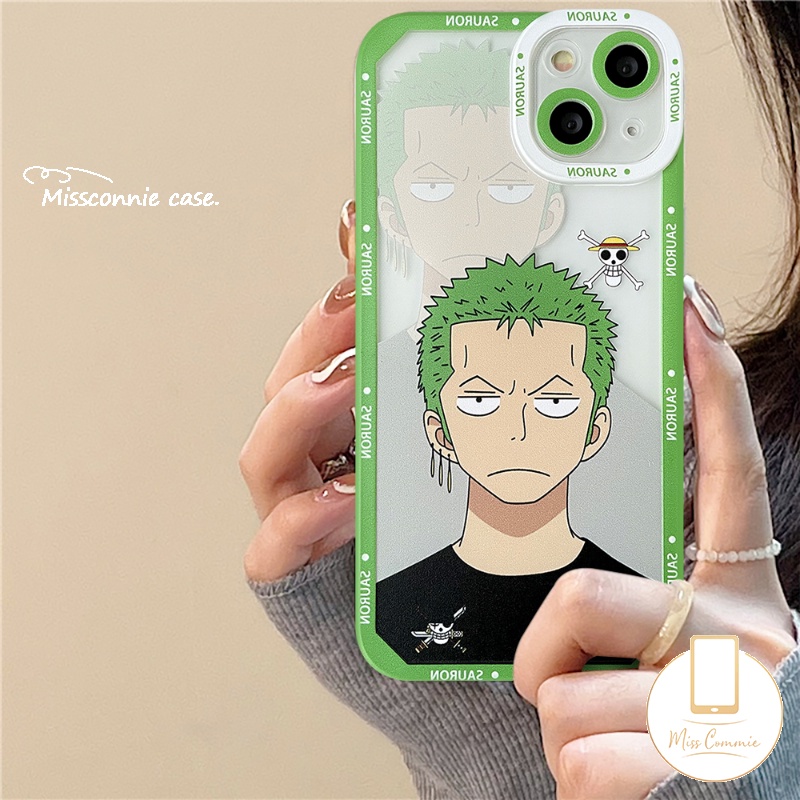 Casing Shockproof Kompatibel Untuk iPhone 7Plus 8Plus 11 14 13 12 Pro Max XR X XS Max 6 6s 8 7 Plus SE 2020 Kartun Anime One Piece Luffy Zoro Soft TPU Angel Eyes Cover