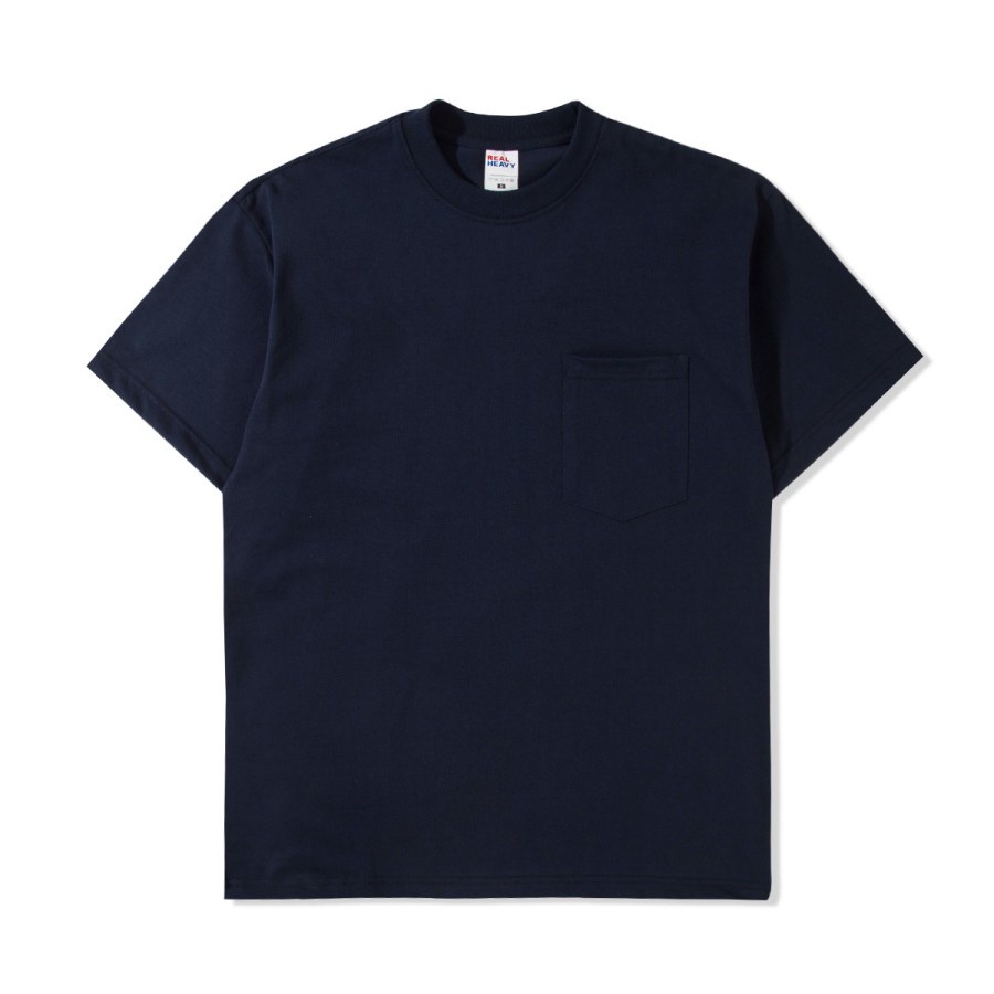 Real Heavy SS Pocket T Shirt 16s Navy