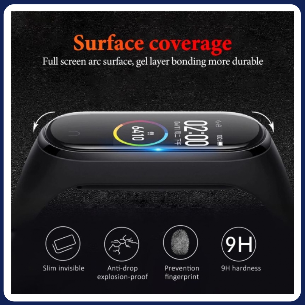 Anti Gores XlAOMl Ml Band 4/5/6/7 2D Screen Protector Xiaomi Mi Band 4/5/6 Anti Gores for XlAOMl Ml Band 4 5 6 7 Jam Tangan Pintar for Xiaomi Mi Band 4 5 6 7 Film