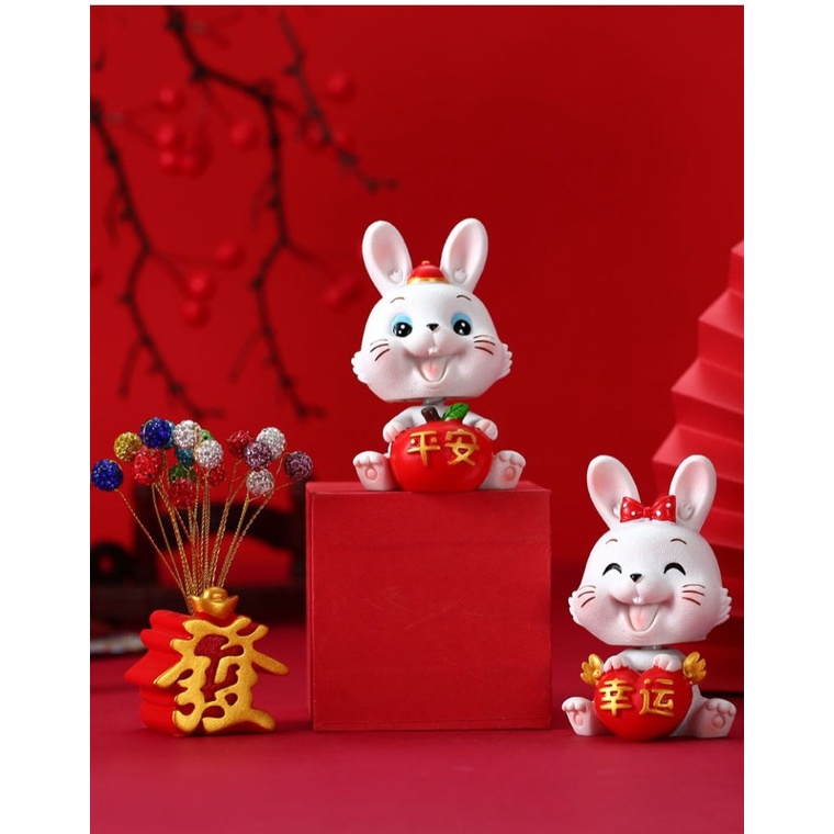 Jual Pajangan imlek tahun kelinci lucu Imut Cute | Shopee Indonesia
