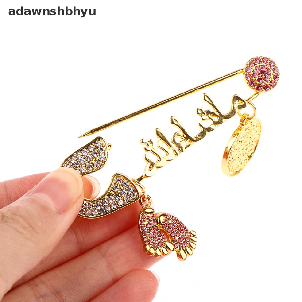 Adawnshbhyu Islam Muslim Quran Liontin Biru Turki Evil Eye Bayi Pin Bros ID