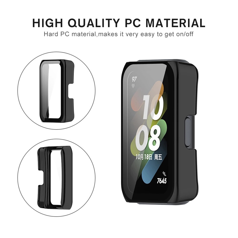 Bumper Frame Huawei Band 6/7 Protective Case + Tempered Glass Honor Band 6 2 in 1 Hard Screen Protector