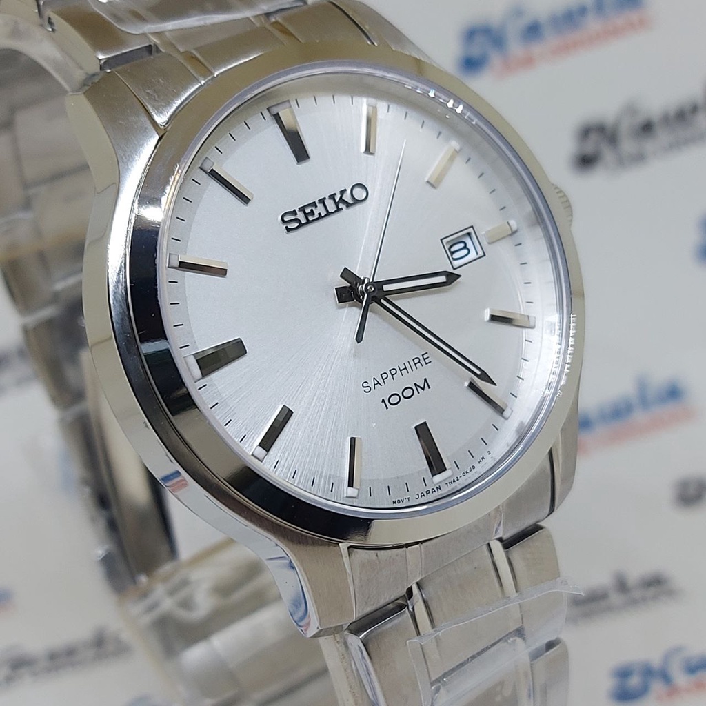 Seiko Quartz SGEH39P1 Classic Sapphire Silver - Jam Tangan Pria SGEH39