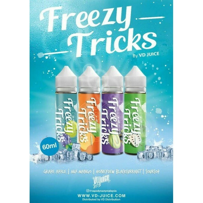 Freezy Tricks 60ML Series 100% Authentic by VD Juice Malaysia