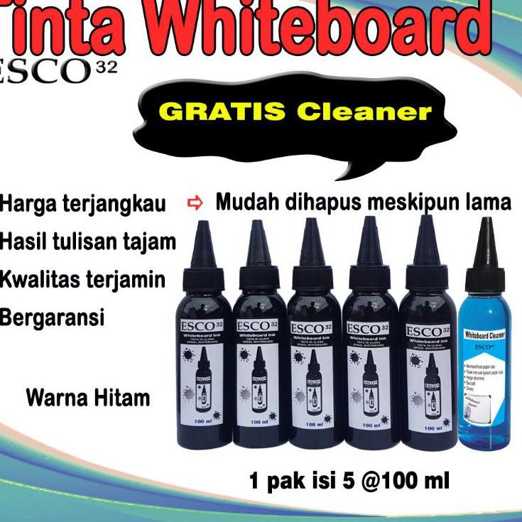 

Big Deals Tinta spidol papan tulis whiteboard esco pak 100ml hitam
