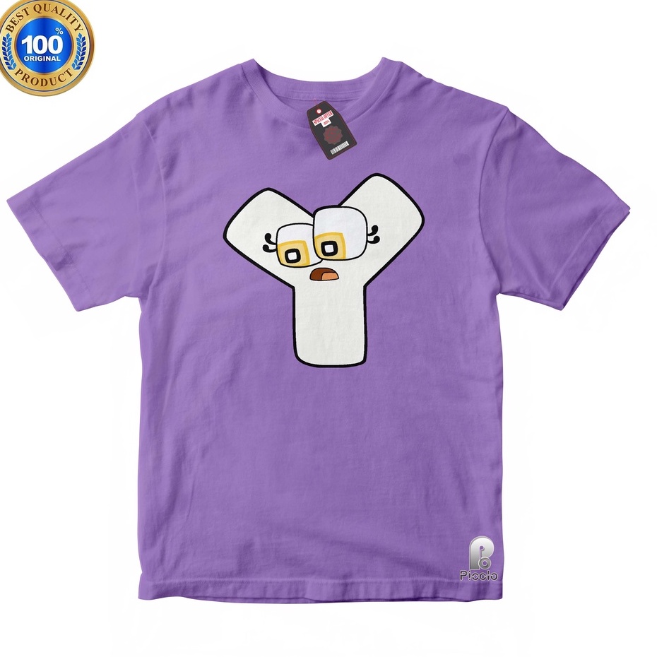 BAJU ANAK KAOS ATASAN ANAK KARAKTER Y ALPHABET LORE UNISEX BahAn COTTUN (FREE NAMA)