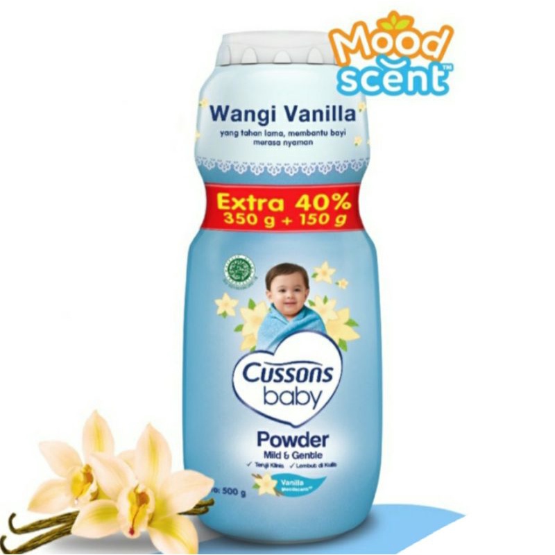 Cussons Baby Powder JUMBO Extra 40% (350g + 150g) Bedak Bayi