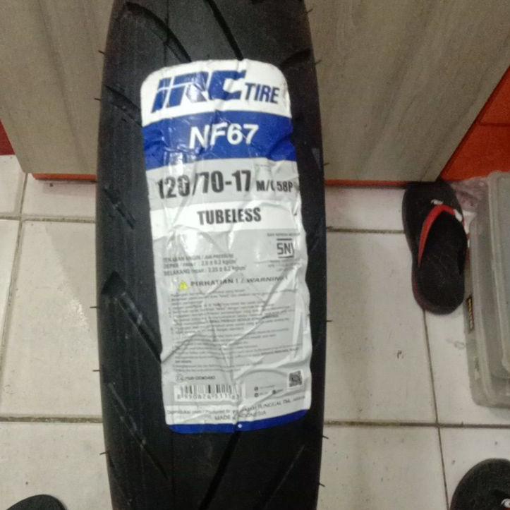 *BAN TUBLES IRC Ukuran 120/70 RING 17 standar BELAKANG VIXION NEW - Belakang MX KING