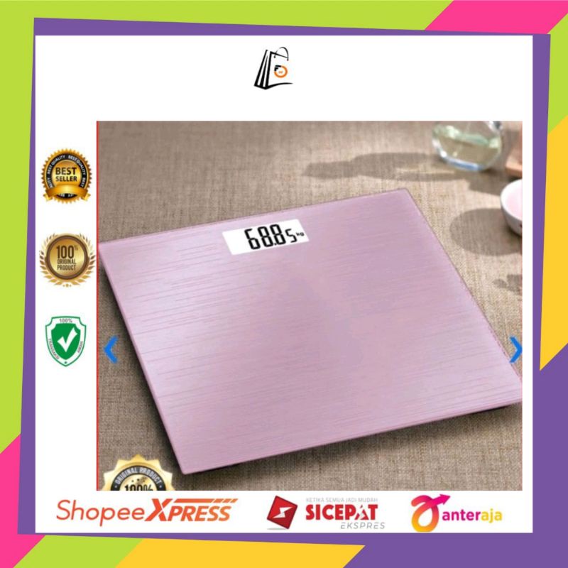 Kris Timbangan Badan Digital -Pink/Timbangan Badan