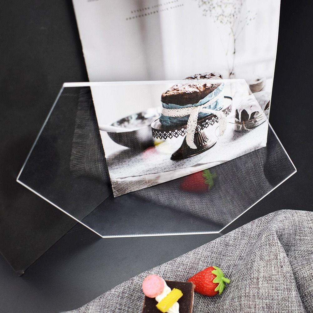 Preva 2pcs Scraper Kue Set Cetakan Kue Pastry Cutter Alat Penghalus Gigi Gergaji Akrilik Bening Transparan