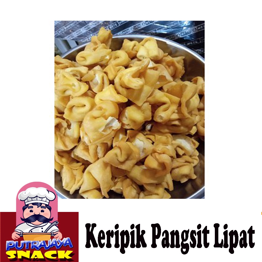 

Keripik Pangsit Lipat/Bistik Pangsit/Keripik pangsit/Cemilan Santai/Snack/Makanan Ringan