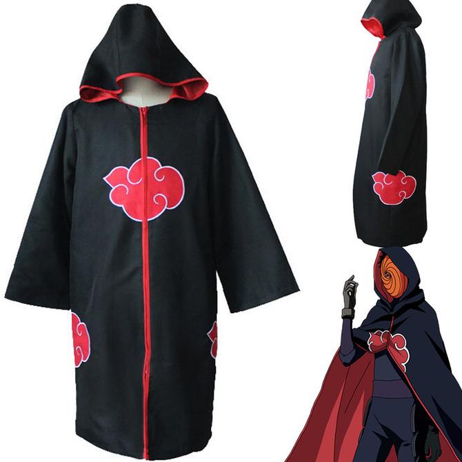 Kostum Cosplay Jubah Akatsuki Naruto Itachi [CT Akatsuki Polyester]