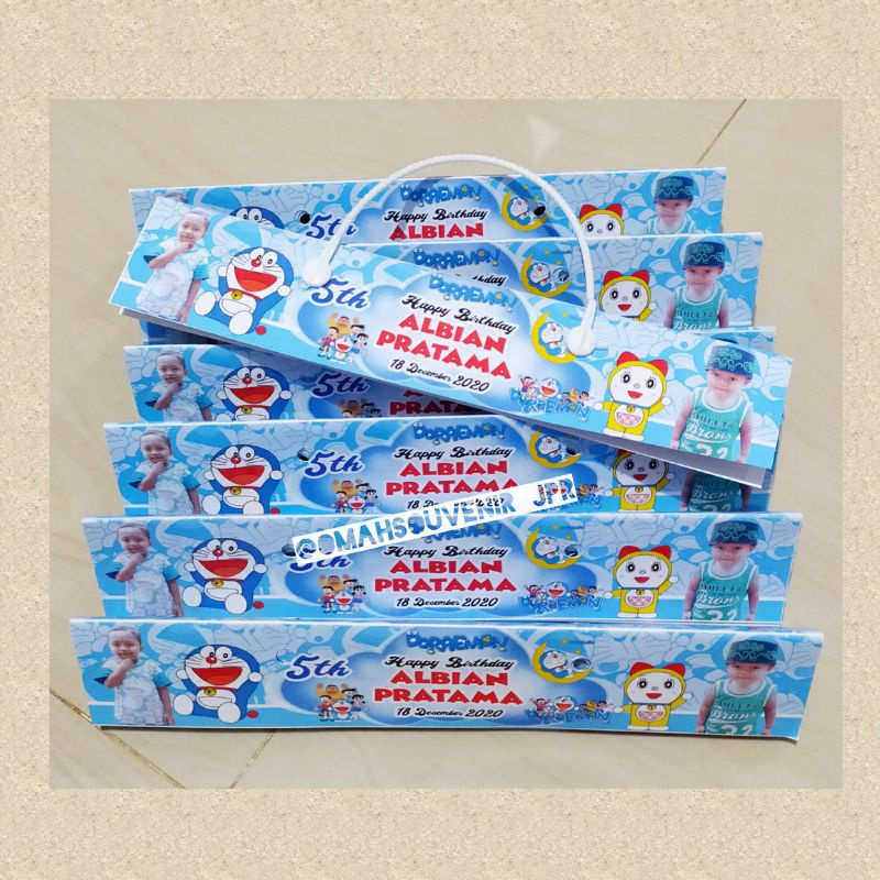 

Label handtag label plastik snack ulang tahun tedak siten, label produk
