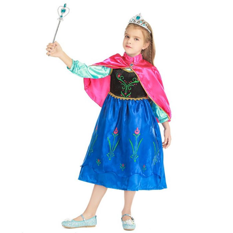 Baju Anak Dress Anak Gaun Anak  Hadiah Ulang Tahun Kostum Frozen Elsa