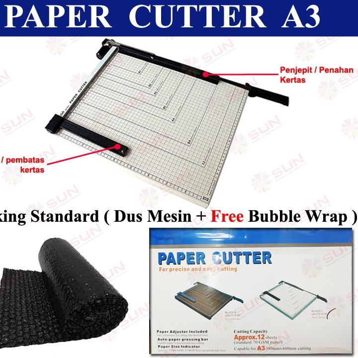 

み Paper Cutter A3 / A3+ ( Alat Potong /Mesin Pemotong Kertas HVS, Sticker, Dos, PVC ID Card, Yellow Board, Art Paper, Vinyl. Bontax Camel, Kertas Foto A5 A4 F4 B4 Glossy Silky Glossy Photo Paper A3) ン