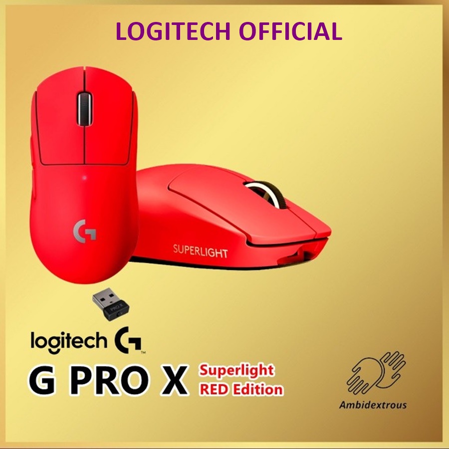 Logitech G Pro X Superlight RED Wireless Gaming Mouse GPROX GPRO X