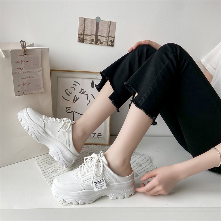 Sepatu Sneakers Wanita Wedges Slip On Fashion Korea Style Shoes Casual Kulit Sintetis Free Box Satu7an SPT-16