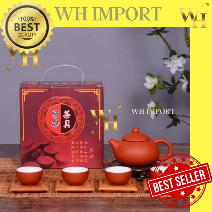 Peralatan Minum Tea Set Claypot Chinese Tea Set Murah Gift Set Teh Poci Kado Hadiah