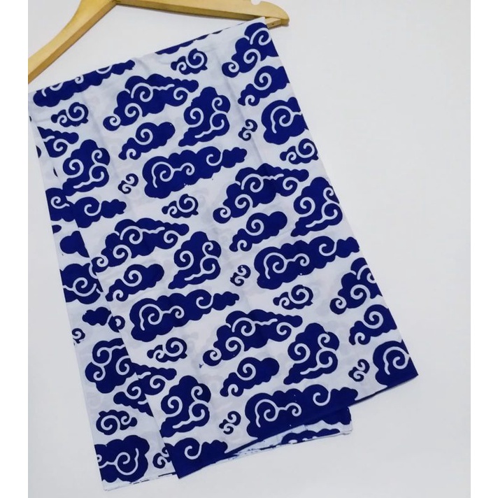 Kain Batik Cap Garutan Biru.