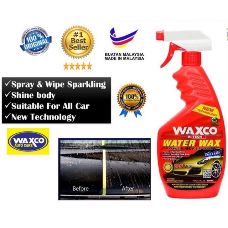 WAXCO WATER WAX SPRAY POWER GLASS COAT NANOtech 600ml