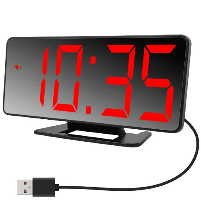 Sonifer Jam Meja Digital Led Weker Alarm Clock Mirror VST-888 RED