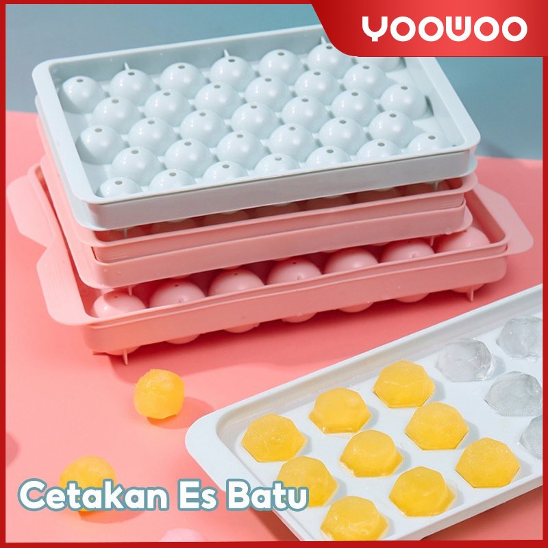 Cetakan es batu bulat / cetakan es 33grid dan 18grid / alat cetak puding / alat cetak jelly / ice cube / cetakan bentuk bola dan diamond