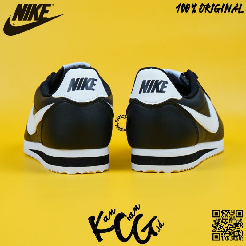 Sneakers Original Made In Indonesia 100% Cortez Classic Black White Original Bnib