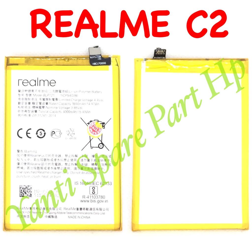 Baterai Realme C2 BLP721 Original New