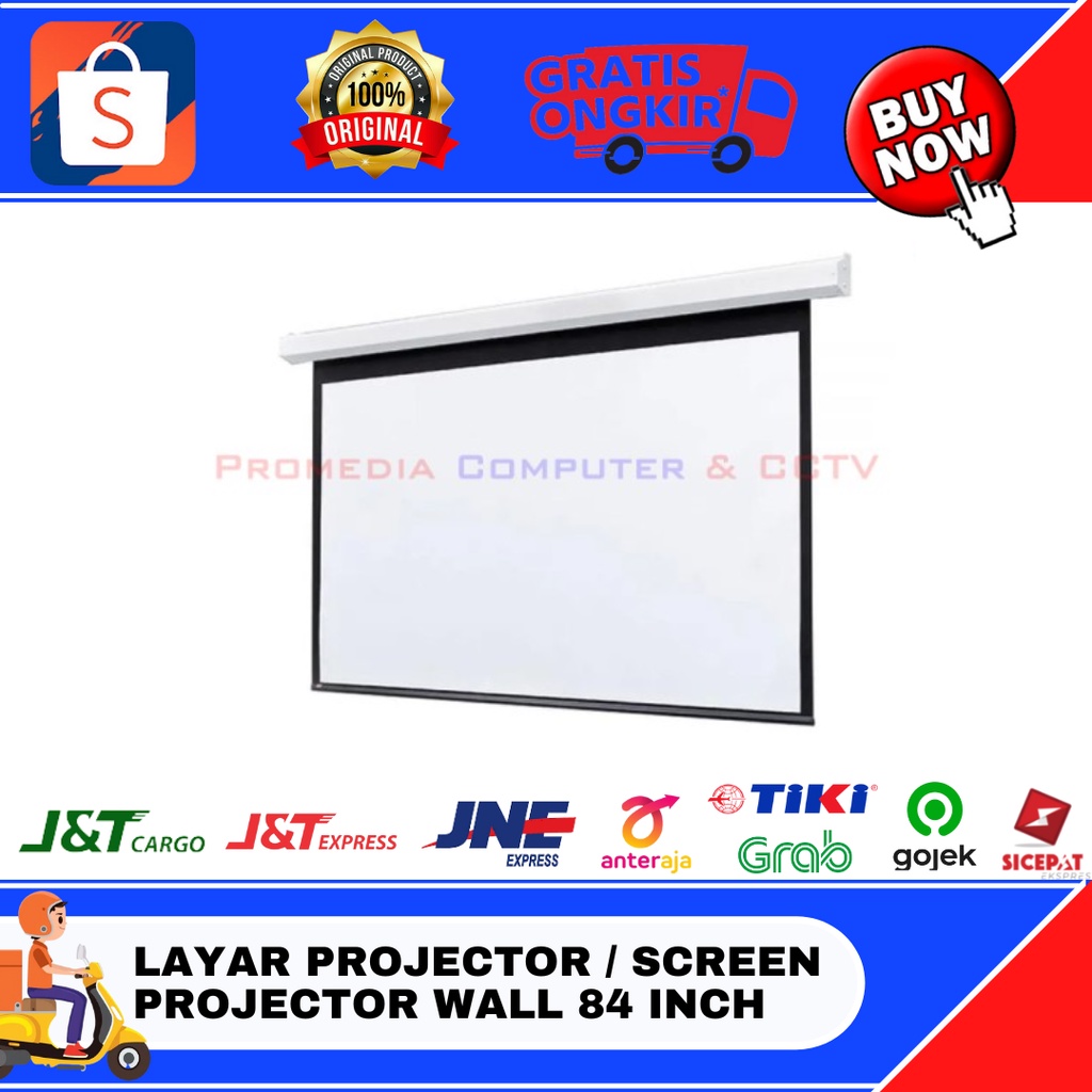 LAYAR PROJEKTOR / SCREEN PROJEKTOR WALL 84 INCH