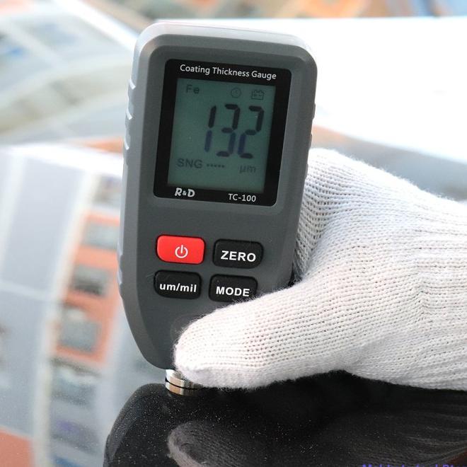 Alat Ukur Ketebalan Cat Mobil R&D Tc100 Coating Thickness Gauge