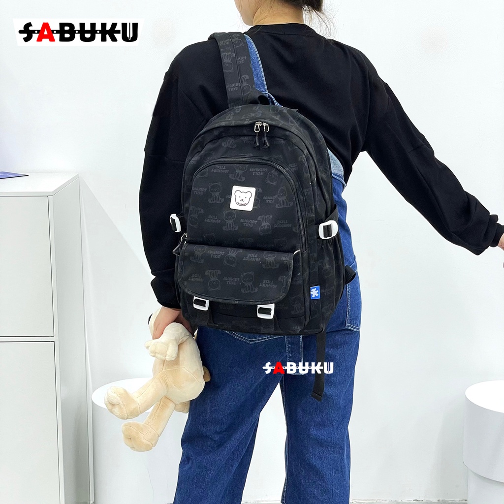 Tas Ransel Sekolah Tas Sekolah SD SMP SMA Pria Wanita Tas Punggung Backpack Fashion Motif - 276