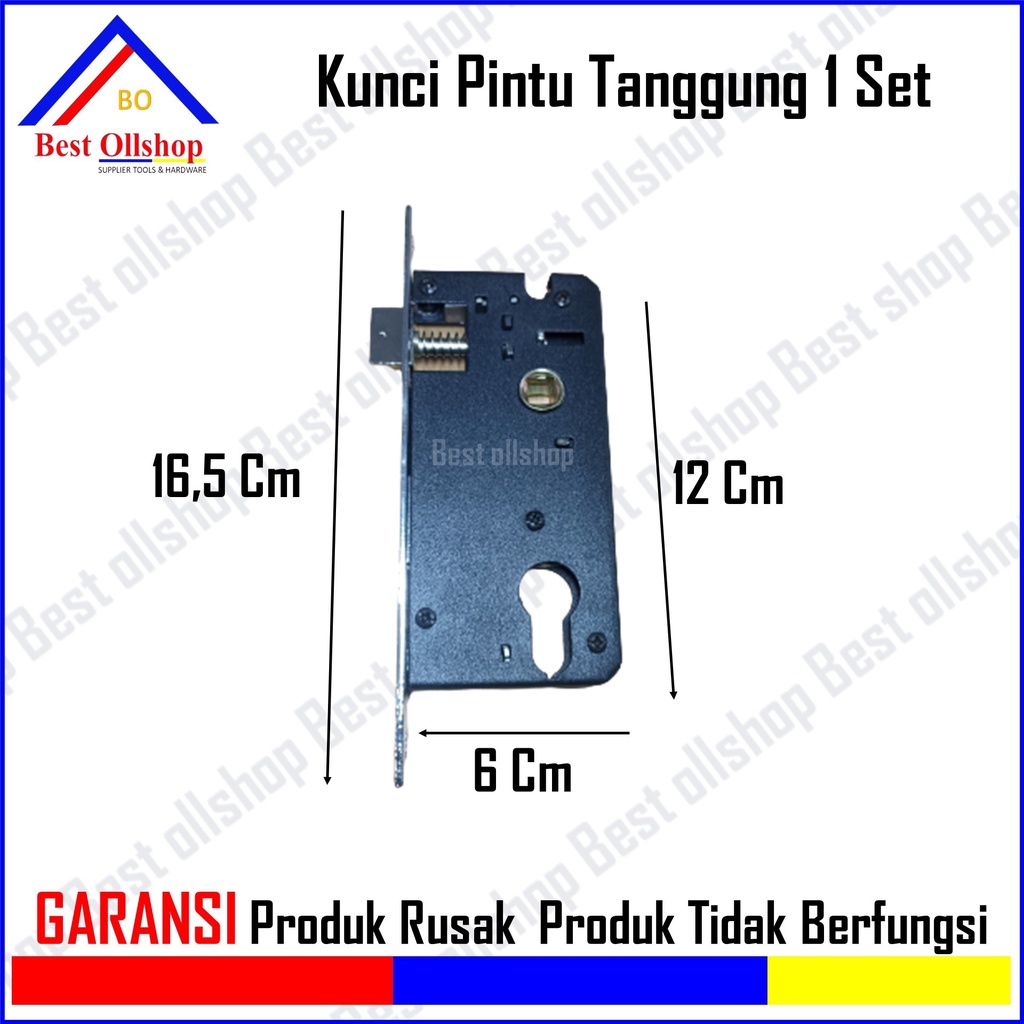 Handle Pintu Kunci Rumah Slot Set Tanggung Putih Kuning 01