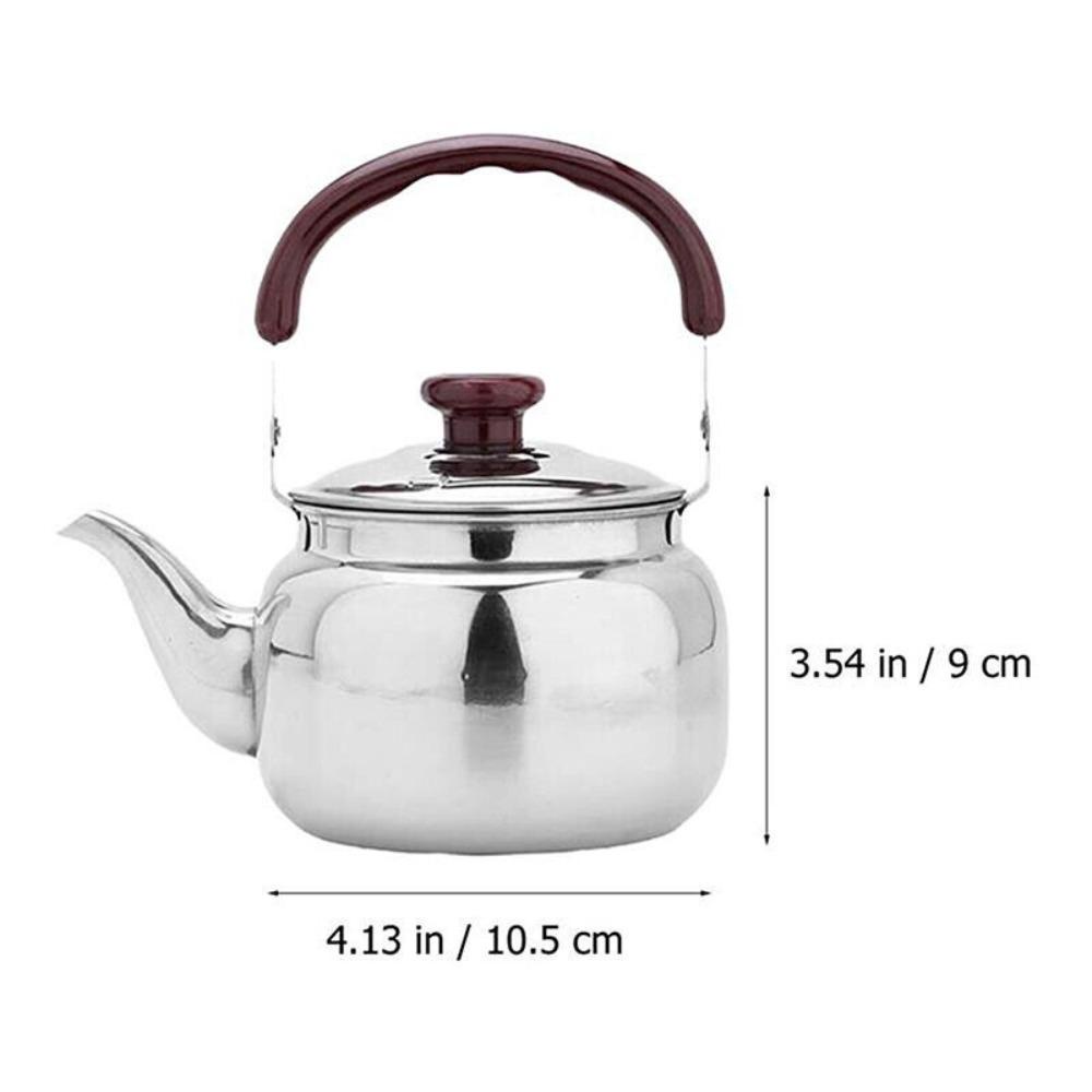 Preva 0.5L/0.75L/1L/2L Whistling Kettle Portable Untuk Kompor Gas Camping Water Pot Ergonomic Handle Teakettle