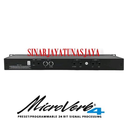 Efek Vokal Microverb 4 Menawarkan 100 ambang batas dan 100 program pengguna untuk reverb berkualitas tinggi Delay and chorus to multiple