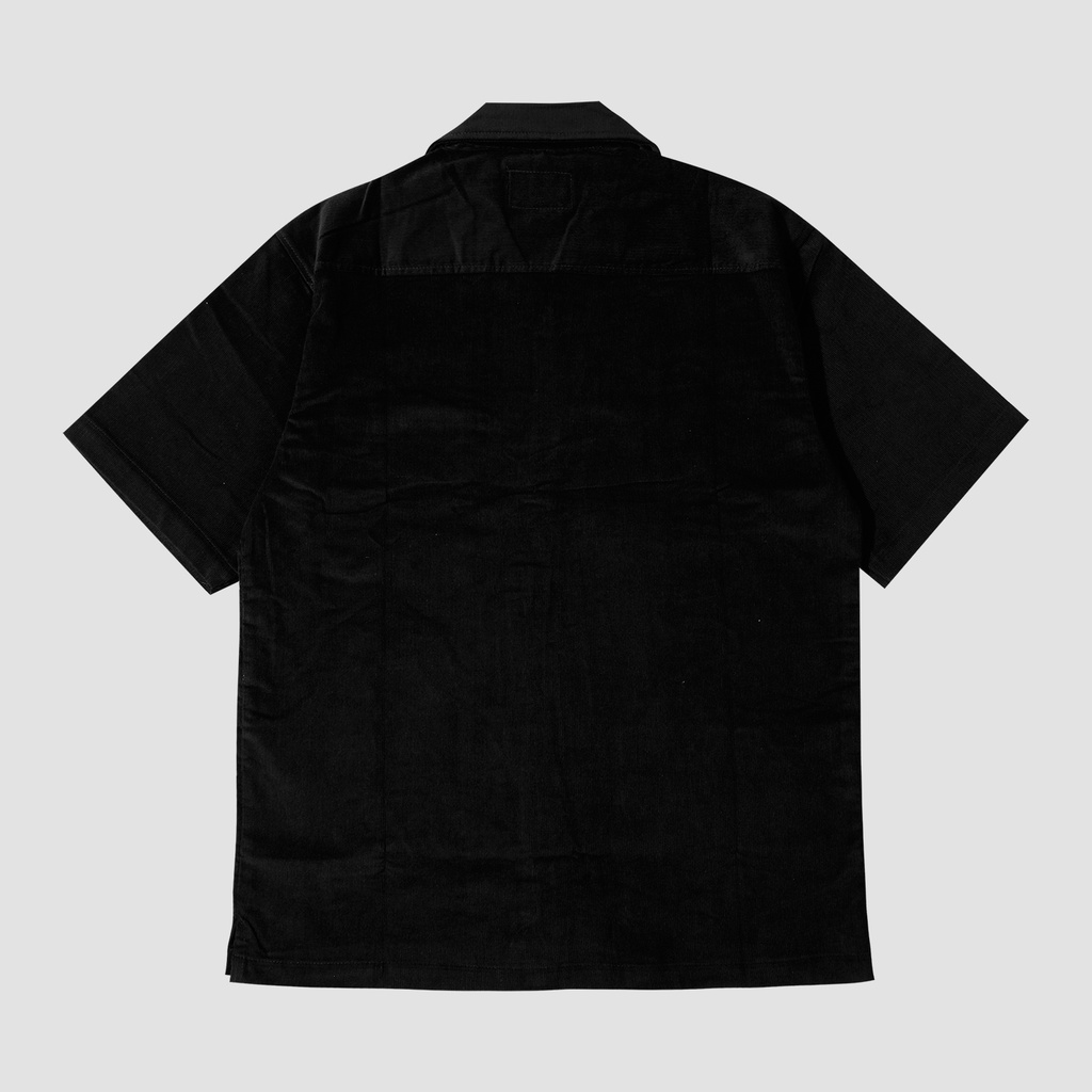 EVILSPIRIT KEMEJA CORDUROY - FLEDER SHIRT BLACK UNISEX