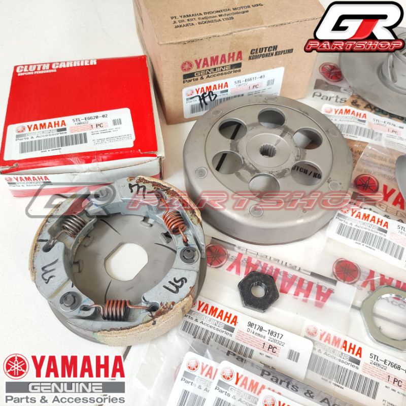 paket pully belakang set mio sporty smile soul fino ori ygp original yamaha puli pulley kopling set