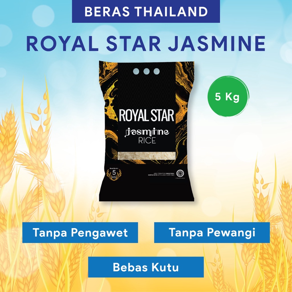 

ROYAL STAR JASMINE Rice (Beras Melati THAILAND) 5 kg