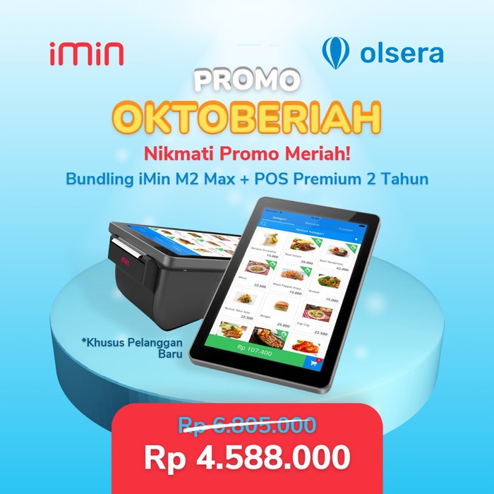 Kassa Paket Merdeka Imin M2 Max Dan Olsera Premium 2 Tahun
