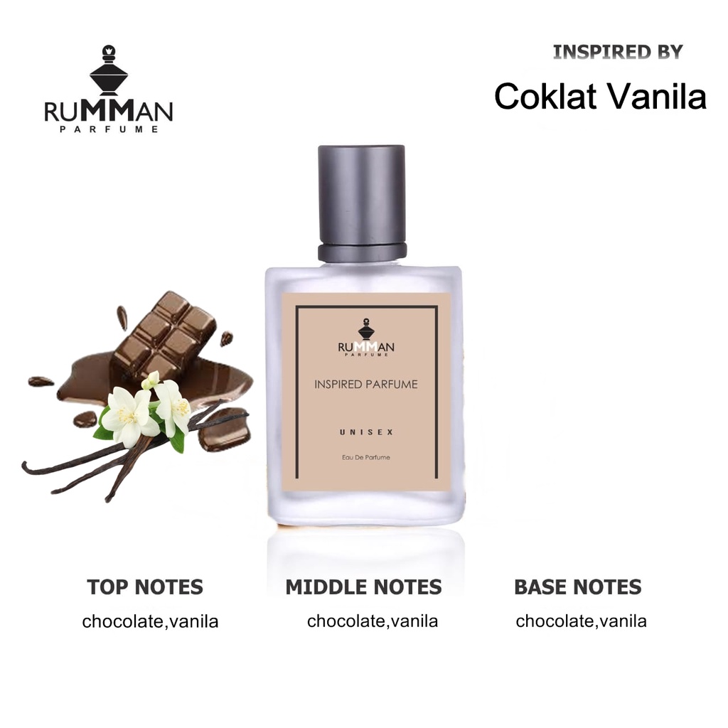 Inspired Parfum Aroma COKLAT VANILLA Parfume COKELAT VANILA Farfum Minyak Wangi Tahan Lama Pria Wanita Unisex Cowok Cewe Chocolate Vanilla