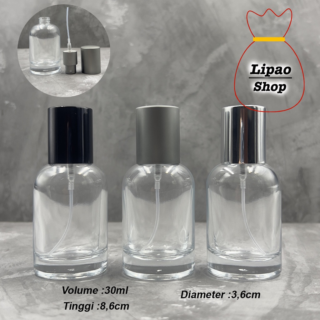 Botol Parfum 30ml Spray Kaca Tebal - Drat Isi Ulang - Model LE LABO REFILL Minyak Wangi