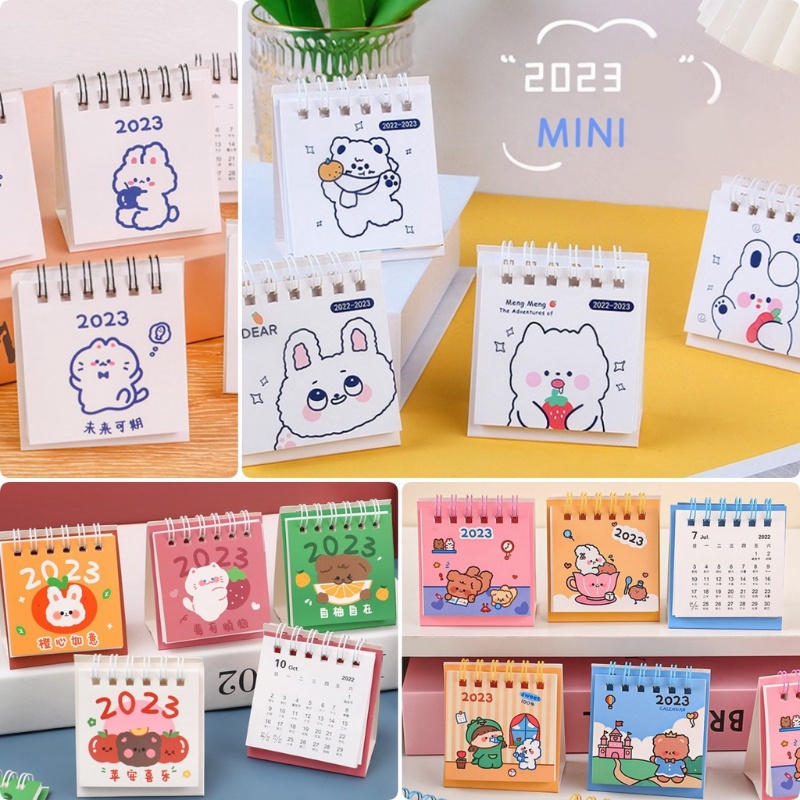 Kalender Meja Pola Kelinci Beruang Kelinci Indah Siswa Tabletop Ornamen Rencana Belajar Portable Notebook Mini Writable Mark Paper Calendar Untuk Kantor Sekolah Keluarga