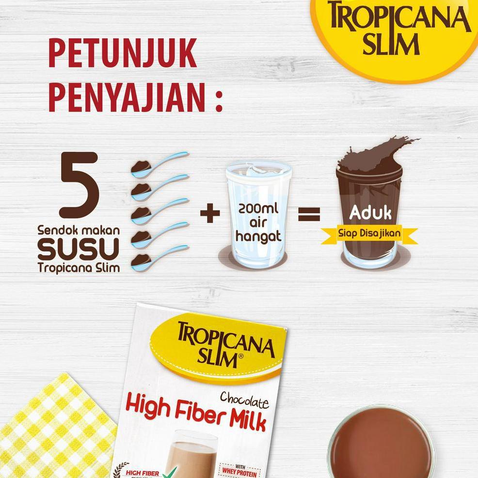 

[KODE LSSAY] Tropicana Slim Susu High Fiber Chocolate 500gr - Susu Tanpa Penambahan Gula