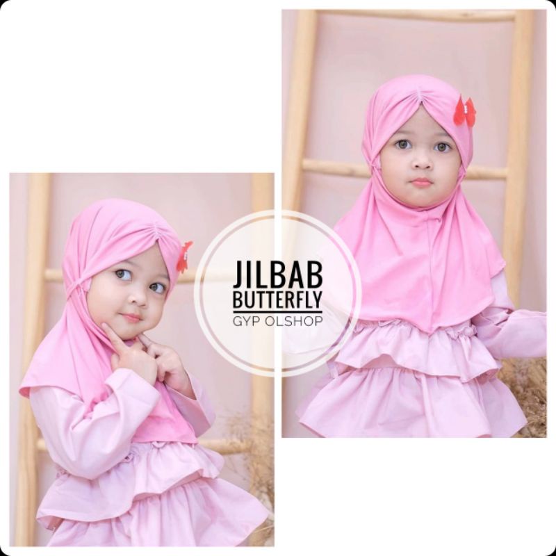 Jilbab Anak BUTTERFLY usia 0-3 th allsize