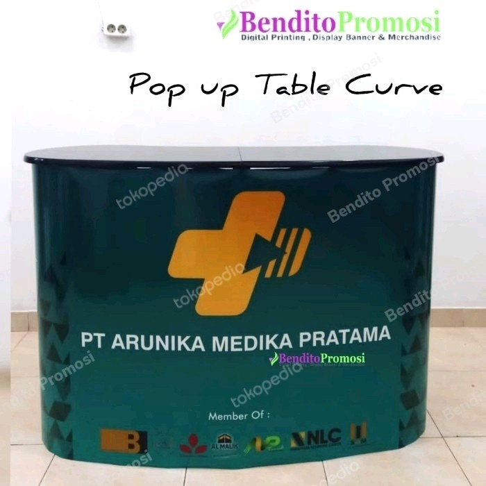 

POP UP TABLE BLACK TIPE PREMIUM MEJA MARMER,MEJA PROMOSI,POP COUNTER