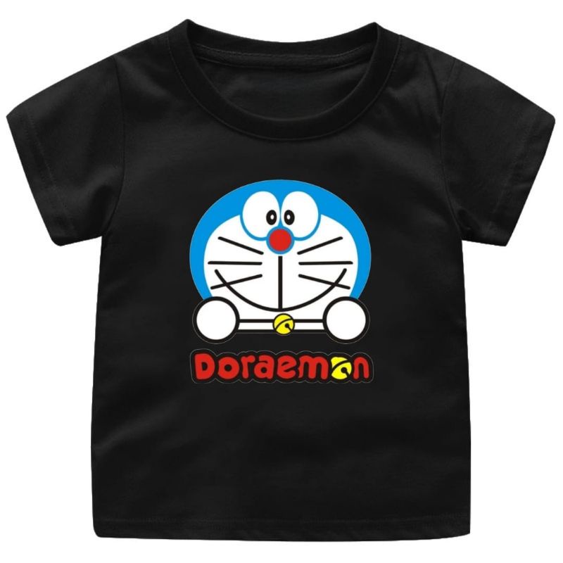 BAJU KAOS ANAK CEWEK/COWOK 1-12 TAHUN KEPALA DORAEMON