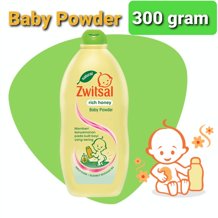 Zwitsal Baby Powder Natural With Rich Honey 300gr - Bedak Tabur Bayi