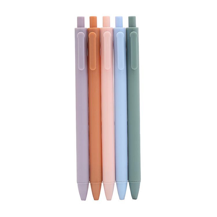 5pcs 0.5mm Press Gel Pen Batang Menulis Pen Tanda Tangan Tinta Hitam Kantor Sekolah Alat Tulis Supply